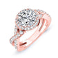 Moonflower Round Diamond Engagement Ring (Lab Grown Igi Cert) rosegold