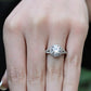 Moonflower Round Diamond Engagement Ring (Lab Grown Igi Cert) whitegold