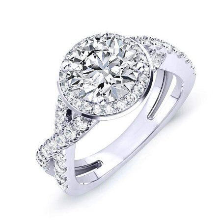 5.00 ct - Moonflower - Round Lab Diamond Engagement Ring (IGI Certified)