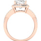 Moonflower Cushion Diamond Engagement Ring (Lab Grown Igi Cert) rosegold