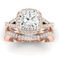 Moonflower Cushion Diamond Bridal Set (Lab Grown Igi Cert) rosegold