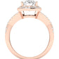 Moonflower Oval Diamond Engagement Ring (Lab Grown Igi Cert) rosegold