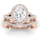 Moonflower Oval Diamond Bridal Set (Lab Grown Igi Cert) rosegold