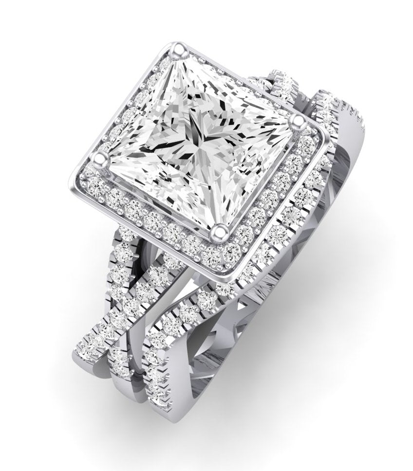 Moonflower Princess Diamond Bridal Set (Lab Grown Igi Cert) whitegold