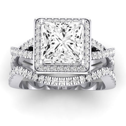 Moonflower Princess Diamond Bridal Set (Lab Grown Igi Cert) whitegold