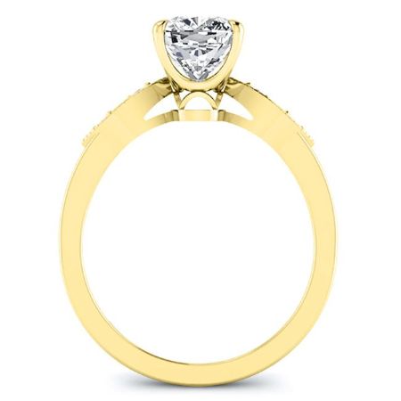 Mulberry Cushion Diamond Engagement Ring (Lab Grown Igi Cert) yellowgold