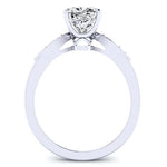 Mulberry Cushion Moissanite Bridal Set whitegold