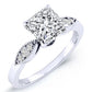 Mulberry Princess Moissanite Bridal Set whitegold