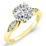 Mulberry Round Moissanite Bridal Set yellowgold