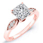 Mulberry Princess Diamond Engagement Ring (Lab Grown Igi Cert) rosegold