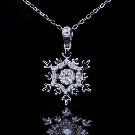 Nadi Moissanite Necklace whitegold