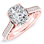 Nala Cushion Moissanite Bridal Set rosegold