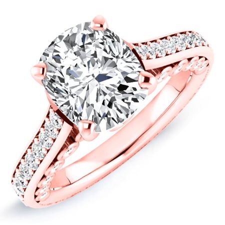 Nala Cushion Moissanite Bridal Set rosegold