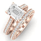 Nala Emerald Moissanite Bridal Set rosegold