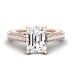 Nala Emerald Moissanite Bridal Set rosegold