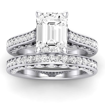 Nala Emerald Moissanite Bridal Set whitegold