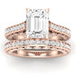 Nala Emerald Moissanite Bridal Set rosegold