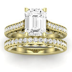 Nala Emerald Moissanite Bridal Set yellowgold