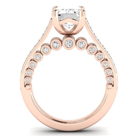 Nala Emerald Moissanite Bridal Set rosegold