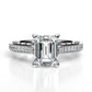 Nala Emerald Moissanite Engagement Ring whitegold