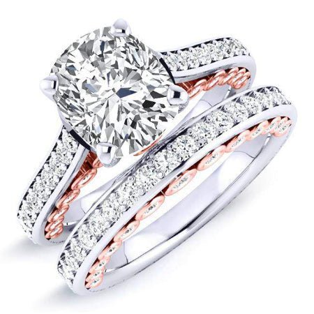 1.00 ct - Nala - GIA Natural Cushion Diamond Bridal Set