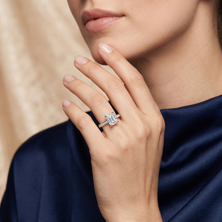 Nala - GIA Natural Emerald Diamond Engagement Ring