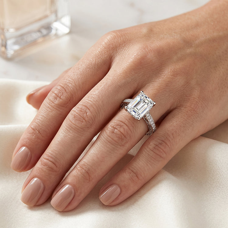 Nala - GIA Natural Emerald Diamond Engagement Ring