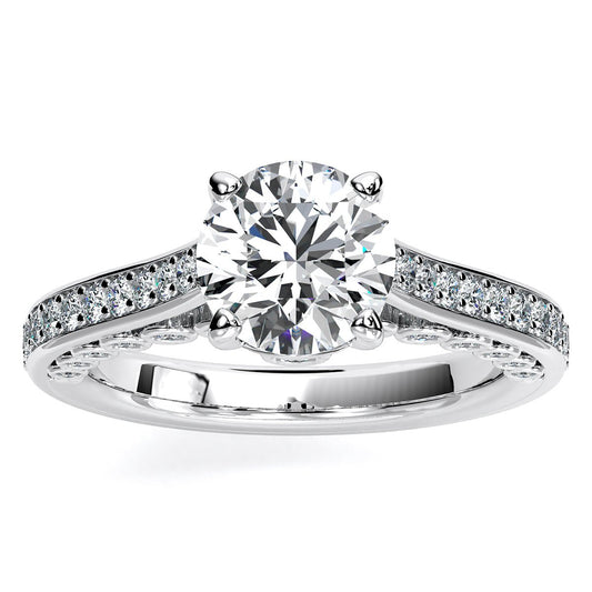 Nala Round Diamond Engagement Ring (Lab Grown Igi Cert) whitegold