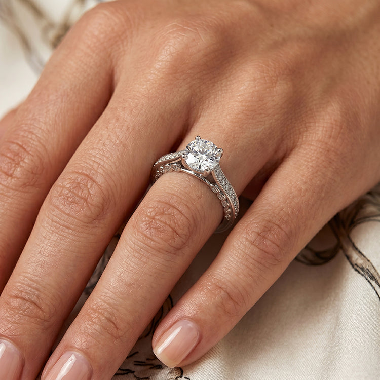 Nala - GIA Natural Round Diamond Engagement Ring