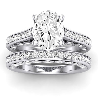 Nala Oval Moissanite Bridal Set whitegold