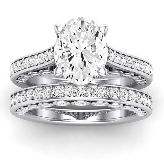 Nala Oval Moissanite Bridal Set whitegold