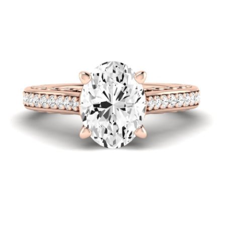 Nala Oval Moissanite Bridal Set rosegold