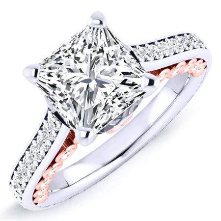 Nala Princess Moissanite Engagement Ring whitegold