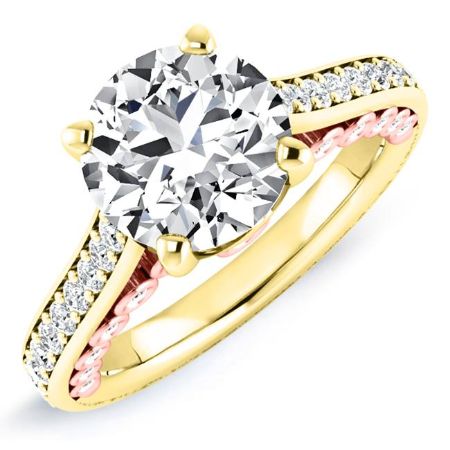 Nala Round Moissanite Bridal Set yellowgold