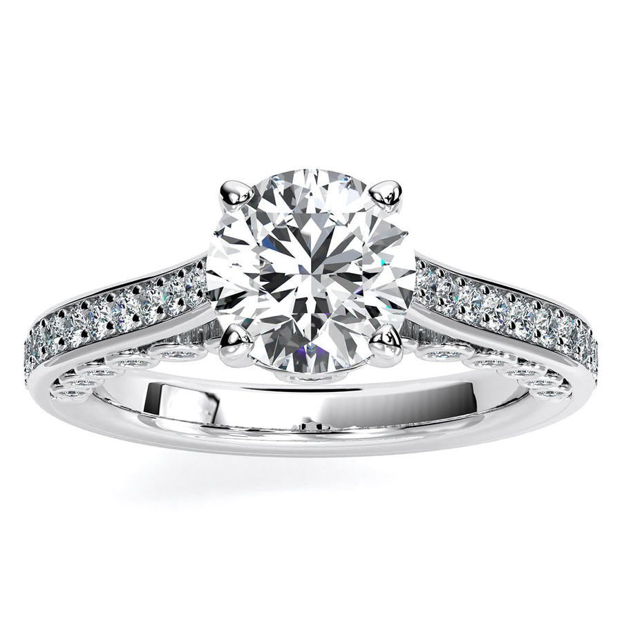 5.00 ct - Nala - Round Moissanite Engagement Ring