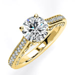 Nala Round Diamond Engagement Ring (Lab Grown Igi Cert) yellowgold