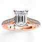 Nala Emerald Moissanite Engagement Ring rosegold