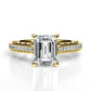 Nala Emerald Moissanite Engagement Ring yellowgold