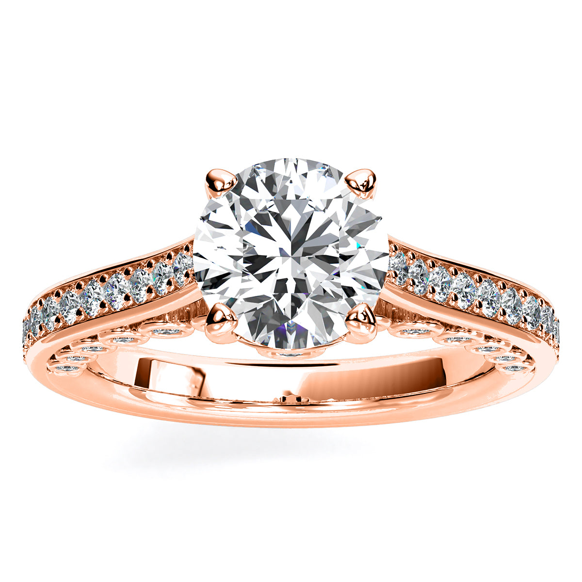 Nala Round Diamond Engagement Ring (Lab Grown Igi Cert) rosegold