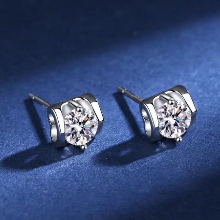 Naomi Moissanite Earrings whitegold