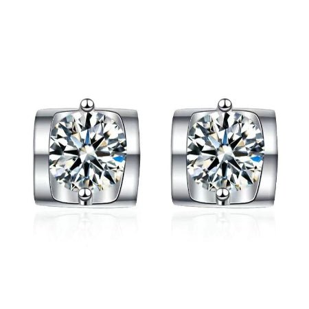 Naomi Moissanite Earrings whitegold