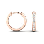Narci Moissanite Huggie Earrings rosegold