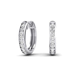 Narci Moissanite Huggie Earrings whitegold
