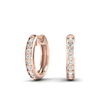 Narci Moissanite Huggie Earrings rosegold