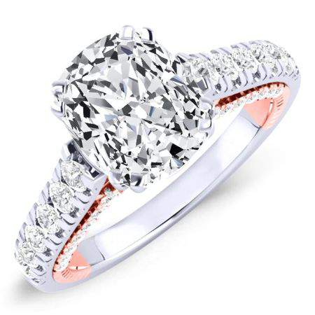 Nasrin Cushion Diamond Engagement Ring (Lab Grown Igi Cert) whitegold