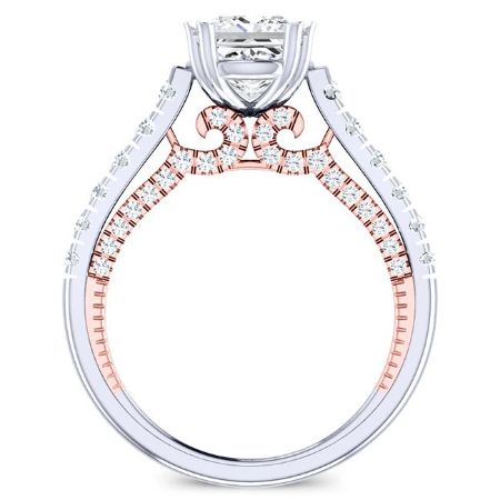 Nasrin Diamond Matching Band Only (engagement Ring Not Included) For Ring With Princess Center whitegold