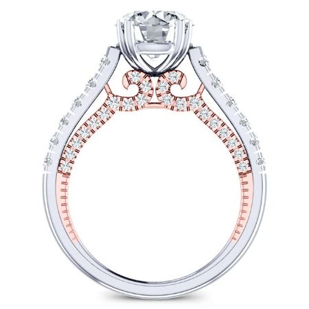 Nasrin Diamond Matching Band Only (engagement Ring Not Included) For Ring With Round Center whitegold