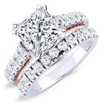 Nasrin Princess Moissanite Bridal Set whitegold