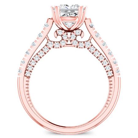 Nasrin Princess Moissanite Bridal Set rosegold