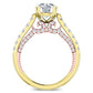 Nasrin Round Moissanite Bridal Set yellowgold